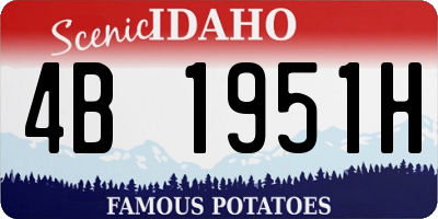 ID license plate 4B1951H