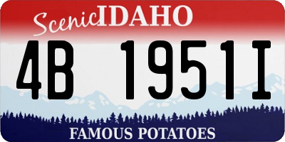 ID license plate 4B1951I