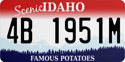 ID license plate 4B1951M