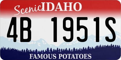 ID license plate 4B1951S