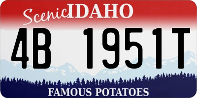 ID license plate 4B1951T