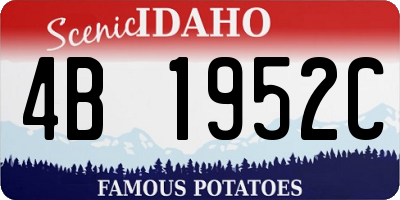 ID license plate 4B1952C