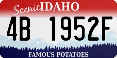 ID license plate 4B1952F