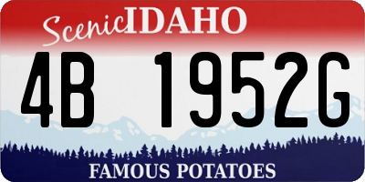 ID license plate 4B1952G