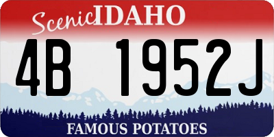 ID license plate 4B1952J