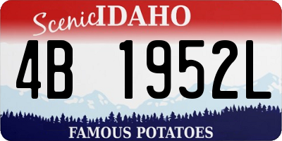 ID license plate 4B1952L