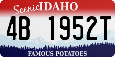 ID license plate 4B1952T