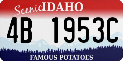 ID license plate 4B1953C