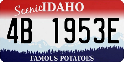 ID license plate 4B1953E