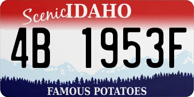 ID license plate 4B1953F
