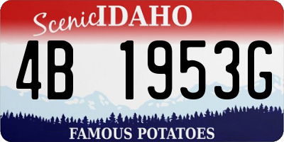 ID license plate 4B1953G