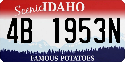 ID license plate 4B1953N