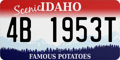 ID license plate 4B1953T