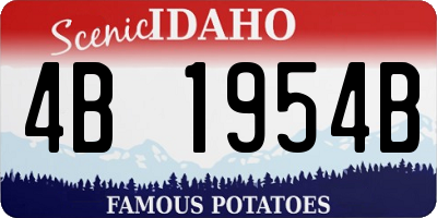 ID license plate 4B1954B