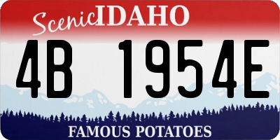 ID license plate 4B1954E