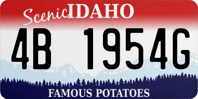 ID license plate 4B1954G