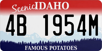ID license plate 4B1954M