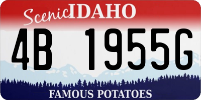 ID license plate 4B1955G