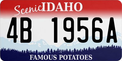 ID license plate 4B1956A