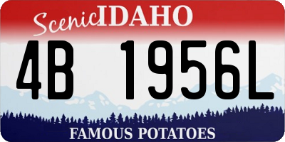 ID license plate 4B1956L