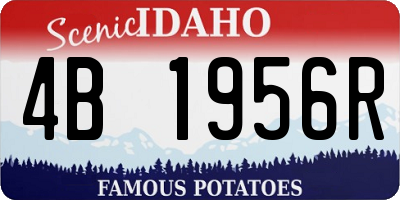ID license plate 4B1956R