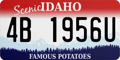 ID license plate 4B1956U
