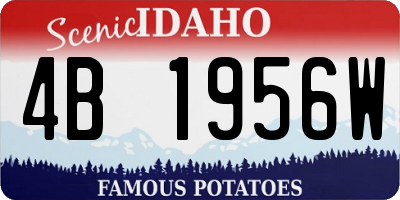 ID license plate 4B1956W