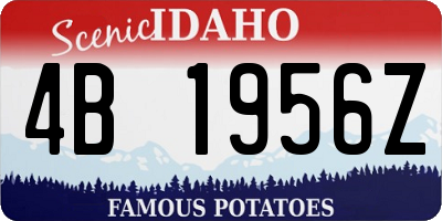 ID license plate 4B1956Z