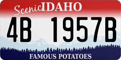ID license plate 4B1957B
