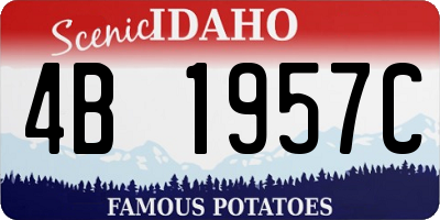 ID license plate 4B1957C
