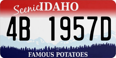 ID license plate 4B1957D