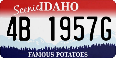 ID license plate 4B1957G