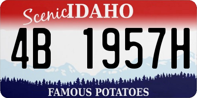 ID license plate 4B1957H