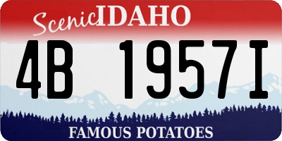 ID license plate 4B1957I