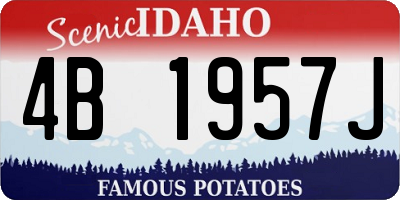 ID license plate 4B1957J
