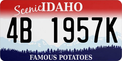 ID license plate 4B1957K