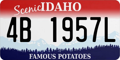 ID license plate 4B1957L
