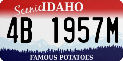 ID license plate 4B1957M
