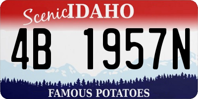 ID license plate 4B1957N
