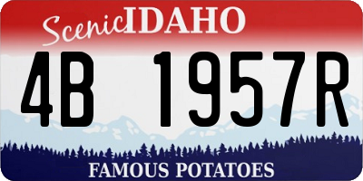 ID license plate 4B1957R