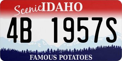 ID license plate 4B1957S