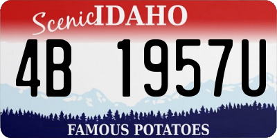 ID license plate 4B1957U