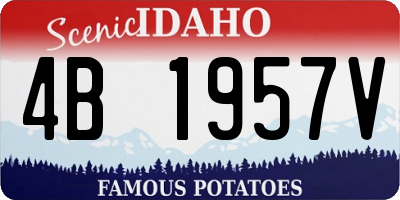 ID license plate 4B1957V