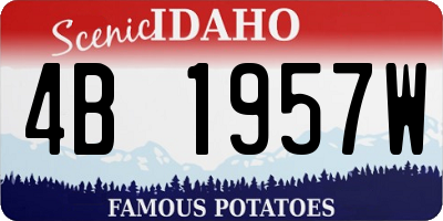 ID license plate 4B1957W