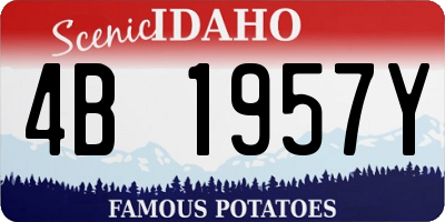ID license plate 4B1957Y