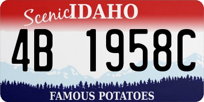 ID license plate 4B1958C