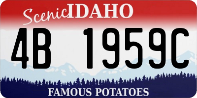 ID license plate 4B1959C