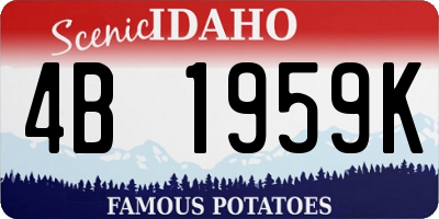 ID license plate 4B1959K