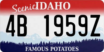 ID license plate 4B1959Z