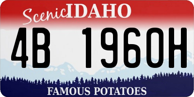 ID license plate 4B1960H